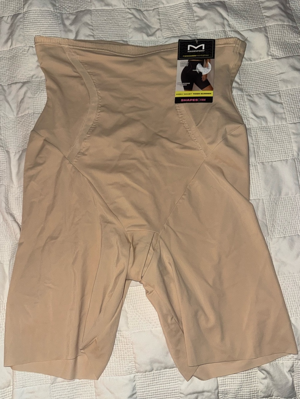 Maidenform Beige High-Waist Shaping Shorts